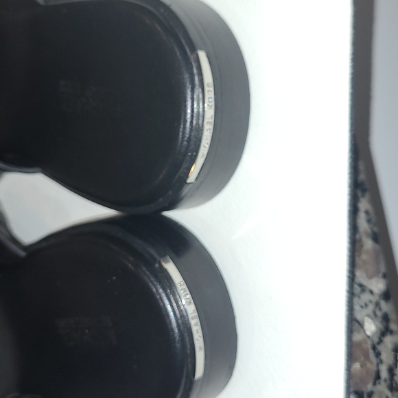 Michael Kors Black Leather Sandals with Silver Chain Design Size 10 - Picture 8 of 13